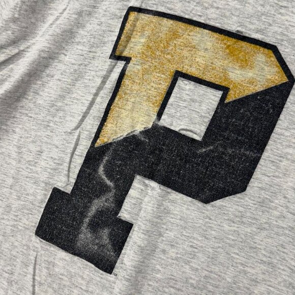 Vintage Purdue Boilermakers Grey Distressed Champion Grey Tee Shirt XL - Picture 4 of 7